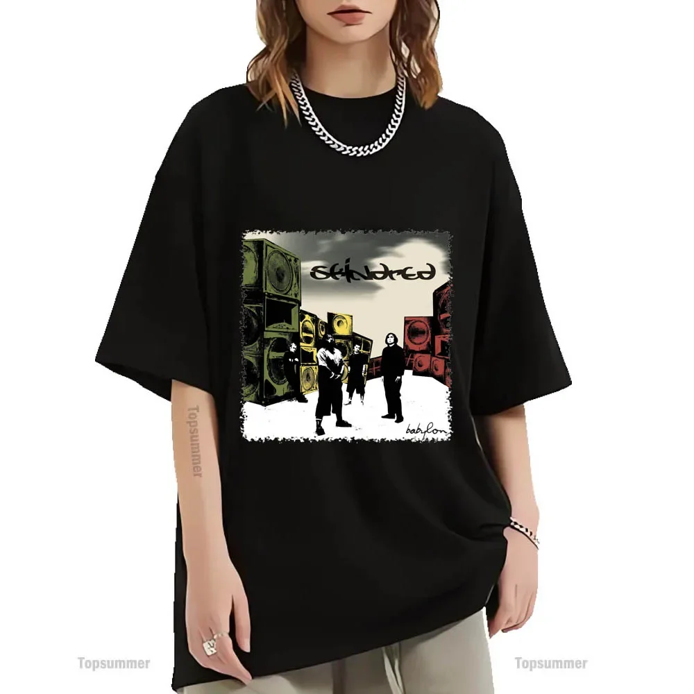 Babylon Album T Shirt Skindred Tour T-Shirt Women Gothic Rock Cotton T-Shirts Men Short Sleeve Tee