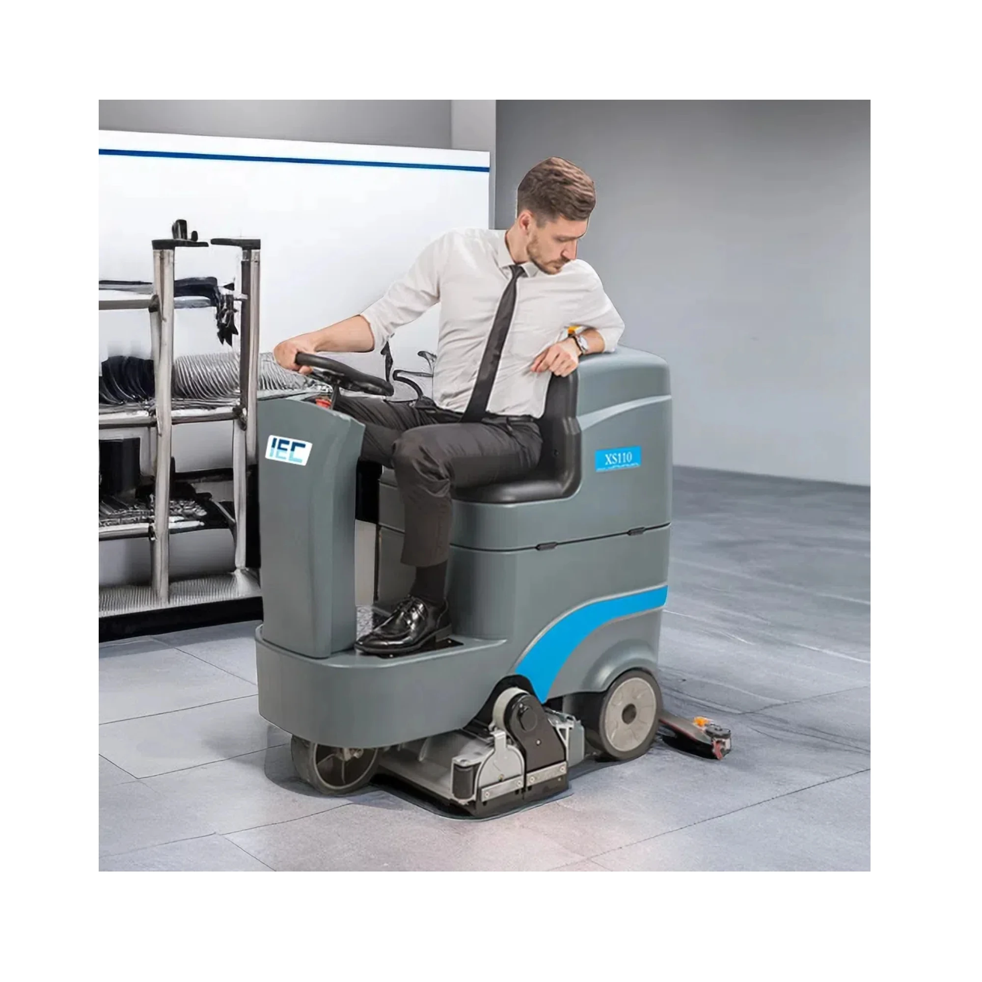 Industrial Cleaning Equipment Sweeper Scrubber Ride on Floor Cleaning Machine