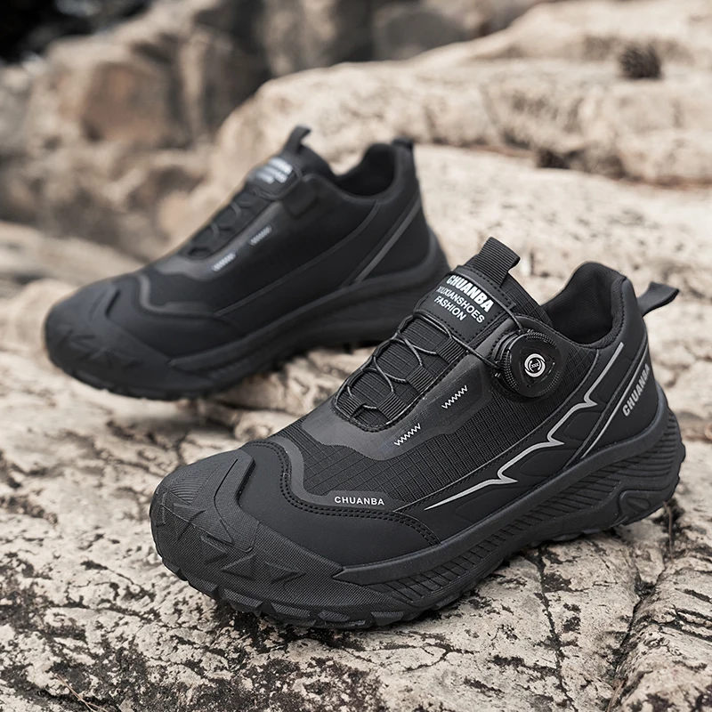 Herren-Freizeitschuhe, modische Sneaker, niedrig geschnitten, zum Schnüren, leicht, bequem, atmungsaktiv, Wanderschuhe für den täglichen Gebrauch – Detail 2
