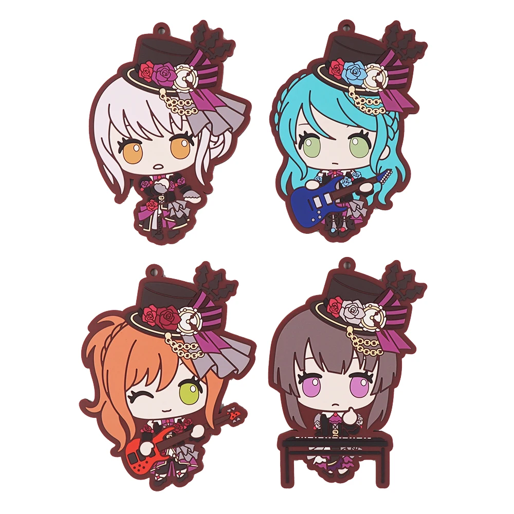 Bang Dream! Roselia Game Anime Imai Lisa Hikawa Sayo Minato Yukina BIG 9cm Rubber Strap Keychain