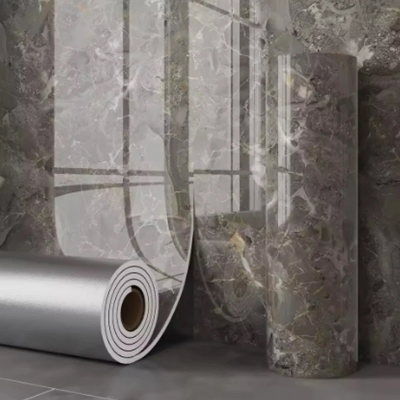 1 Roll 40cm Marble Thick Foam Imitation Ceramic Tile Self-Adhesive Wallpaper Bedroom Wallpaper Bathroom Waterproof Wall Sticker