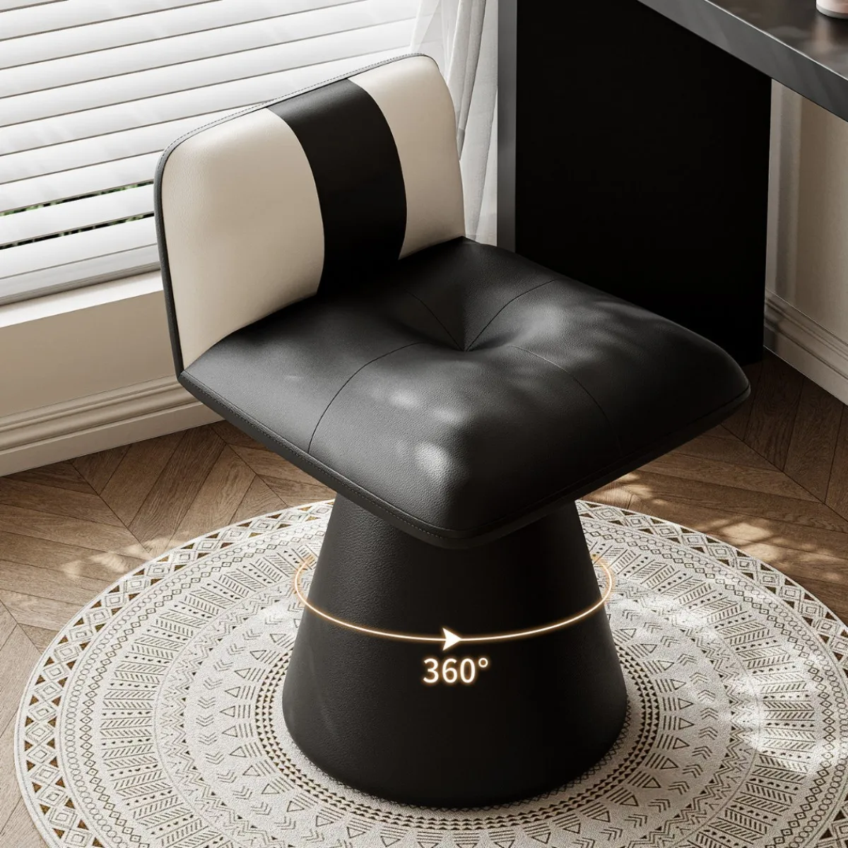 Light luxury Italian rotating chair makeup back chair household bedroom dressing stool