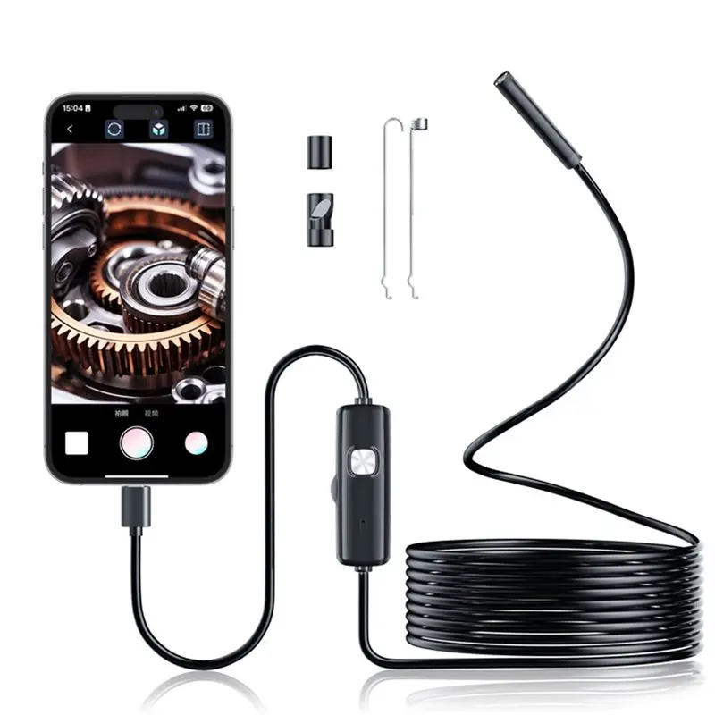 DIGIT-For Phone And PC Compatible 7.0MM Type-C Endoscope Camera With 6 Adjustable LED Lights For Inspection
