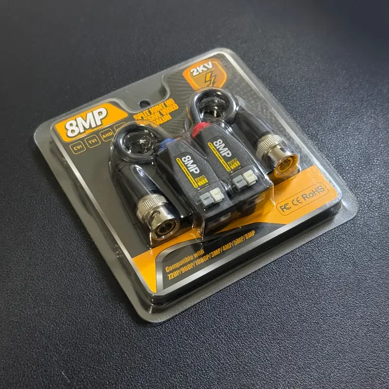 HD CVI/TVI/AHD Video Balun Coaxial Transceiver 8MP BNC Twisted Pair For cctv security camera