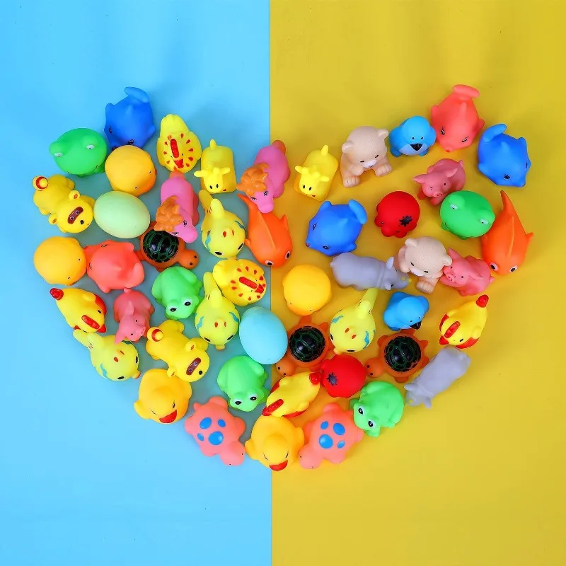 13 pezzi bambino bambini giocattoli da bagno simpatici animali nuoto acqua giocattoli galleggiante in gomma morbida spremere suono bambini lavare gioca giocattoli divertenti regali