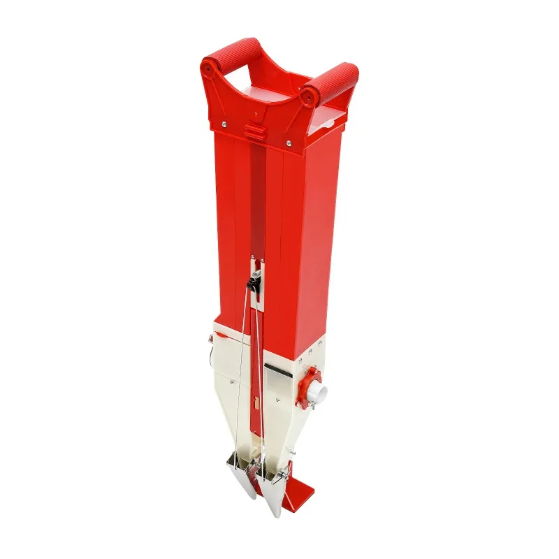 Double tube seeder, seed spreader, seed container, 2.4-liter handheld, for sowing corn, vegetables, fruits, and fertilizers
