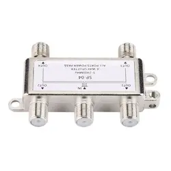 5-2400MHz 4 Way for HD Digital Coax Cable Splitter 4 Channel Satellite/Antenna T Drop Shipping