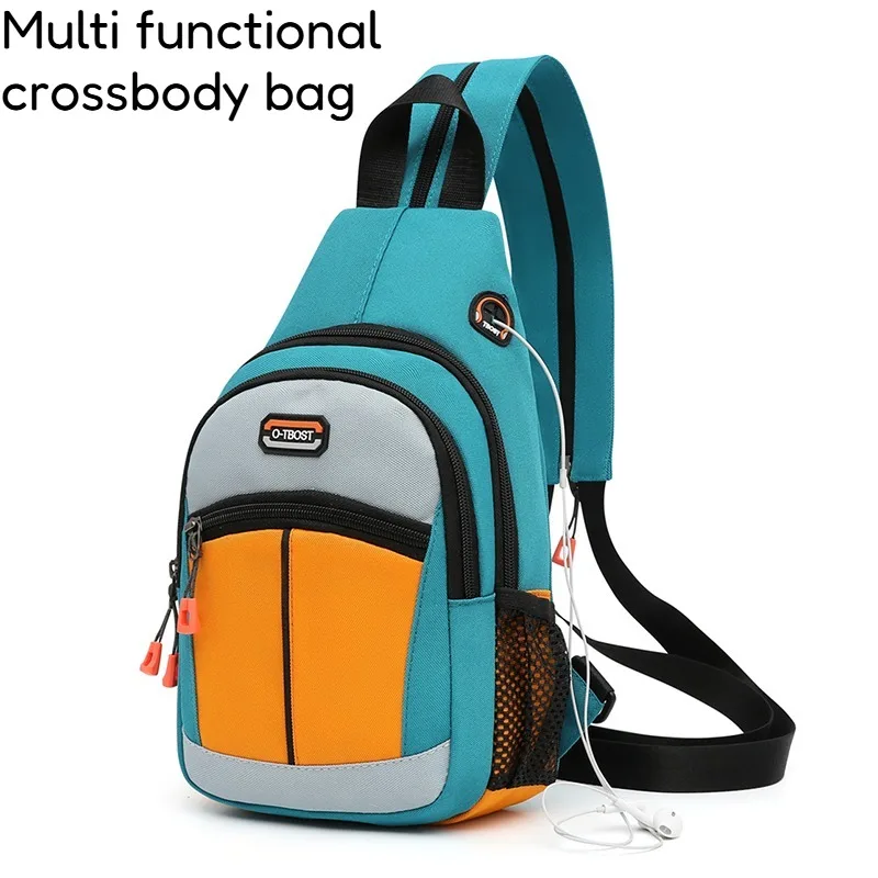 

Color-Block Multifunctional Chest Bag for Outdoor Travel Large Capacity Backpack Suitable for Men And Women