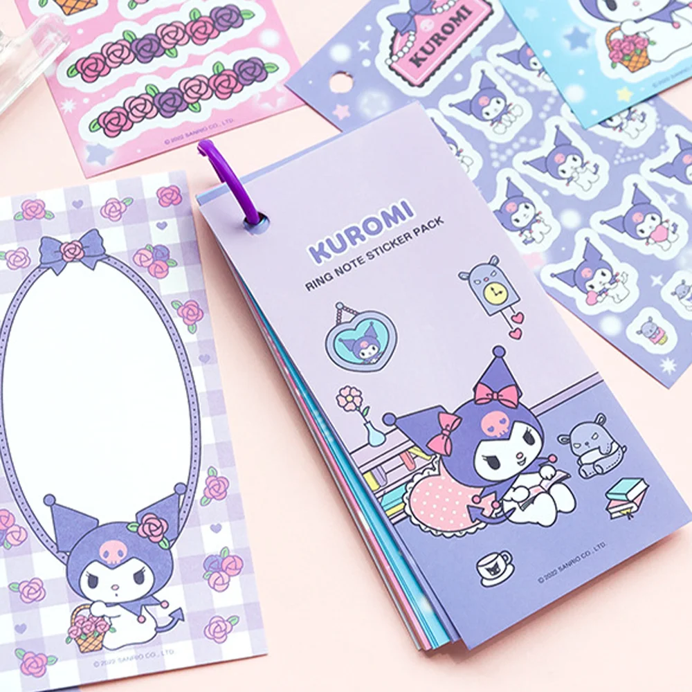 Sanrio Kuromi Hello Kitty Stickers Set Cinnamoroll My Melody Pachacco Kawaii Kt Cat Handbook diy Sticker Decals Gift Kids Toys