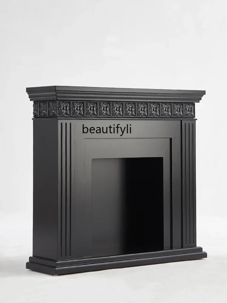 French-Style Mid-Ancient Simulation Fireplace Entrance Cabinet Living Room Curio Cabinet American Household Side Cabinet