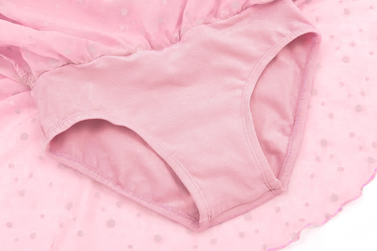 Young Girl Heart-shaped Hollow-out Back Double Layer Ruffle Sleeve Leotard Made Of Chiffon For Dance Performance & Gift