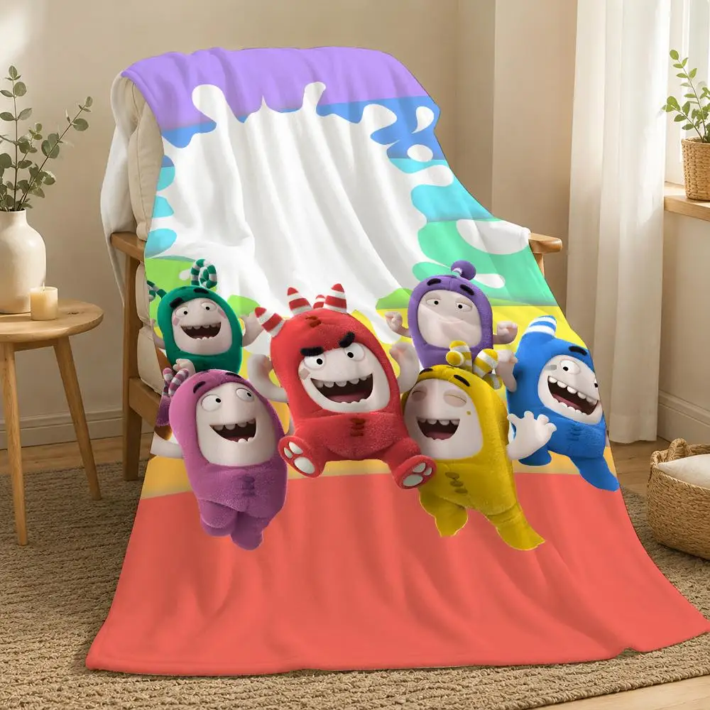 Oddbods Cartoon Throw 240g flannel blanket, suitable for sofas, beds, offices,  exquisite gift blankets