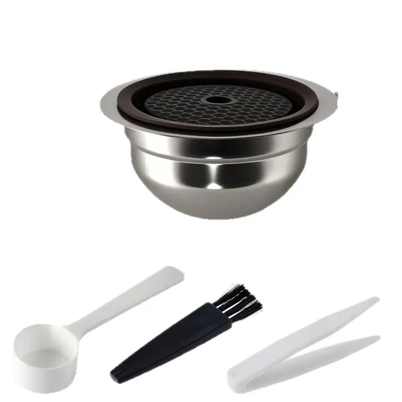 

ABAG Многоразовая кофейная чашка с силиконовой крышкой, 150 мл Vertuoline, большая кофемашина Nescafe, многоразовые капсулы для кофе из нержавеющей стали