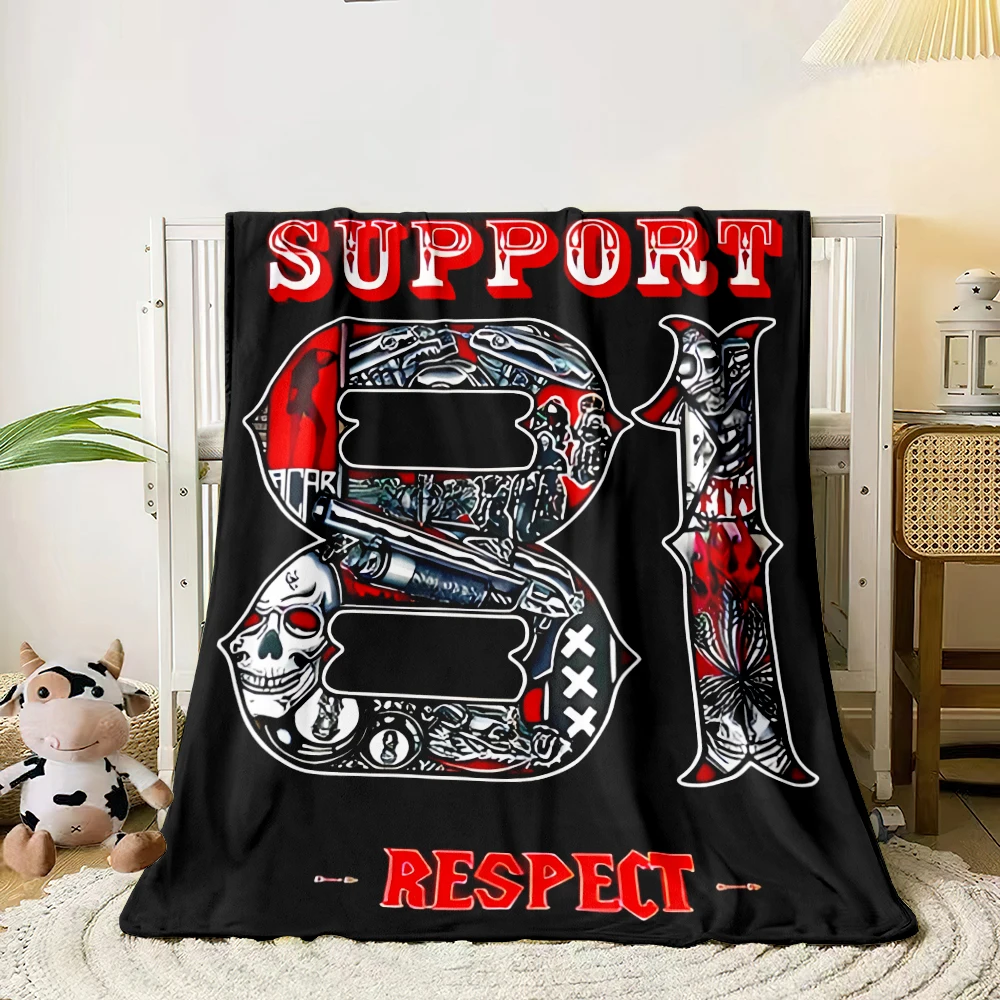 Motorcycle Gang blanket - Lightweight Flannel Throw for sofa, travel, camping, living rooms, offices, chairs, bed,picnic blanket