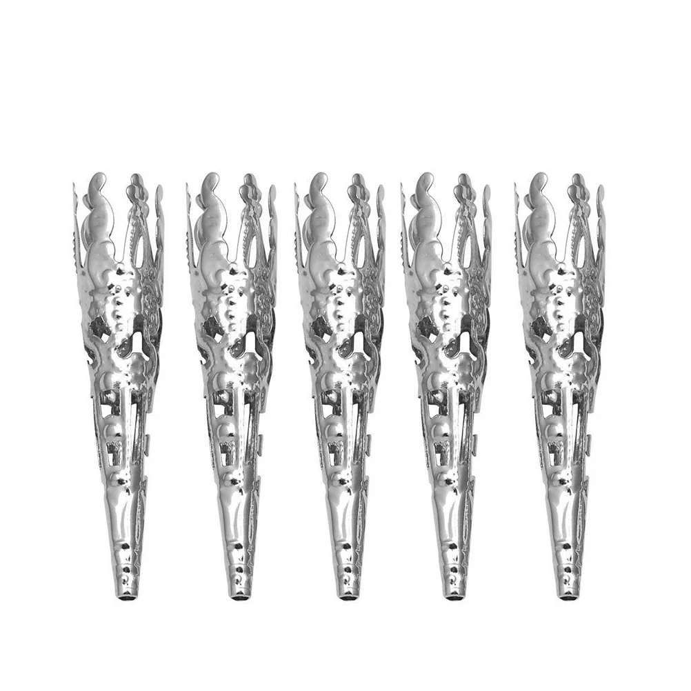

100Pcs 5-Petal Iron Bead Cones Filigree Beads Caps for Jewelry Design Earring Necklace Making White K Color Filigree Beads Caps