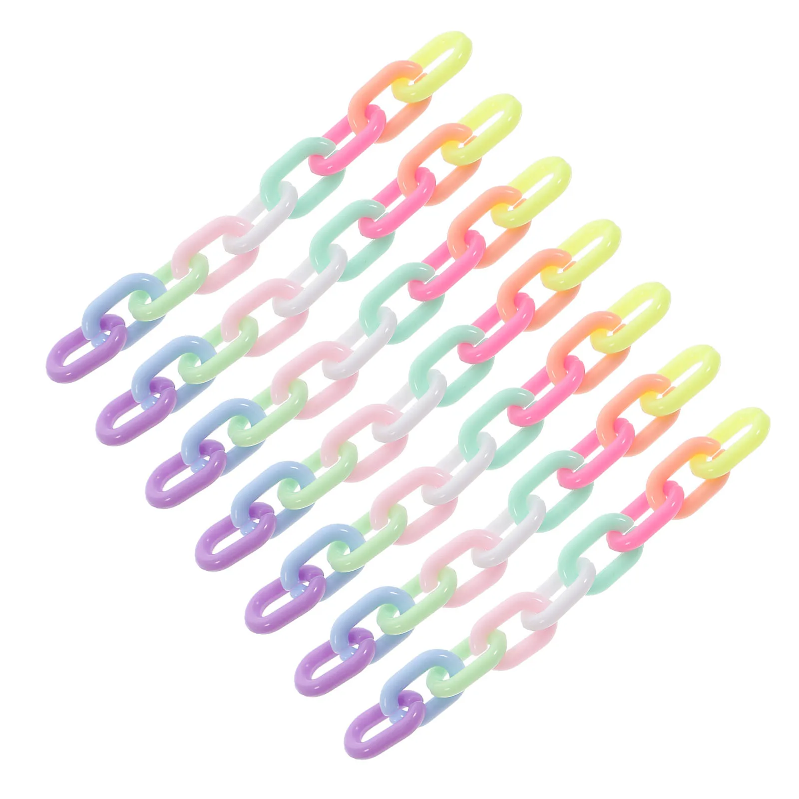 Красочные 200 шт. акриловые соединительные цепи аксессуары для рукоделия открывающиеся пластиковые кольца для DIY ювелирных изделий быстрые разъемы