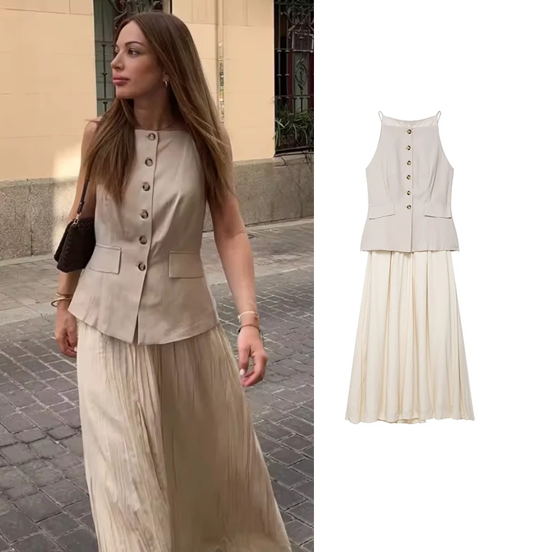 

New Autumn Dress Women's Chic Fashion Slim Elegant Holiday Women's Long Dresses Street Youth Travel Comfortable Dress