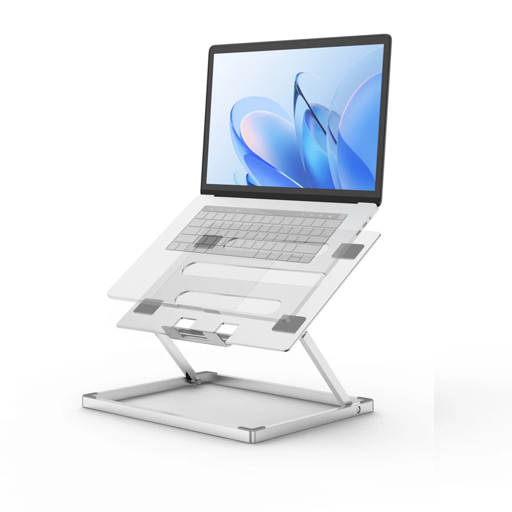 Foldable Laptop Stand Aluminum Alloy Ergonomic Riser Cooling Desk Holder for Universal Notebook Computer Portable Typing Base