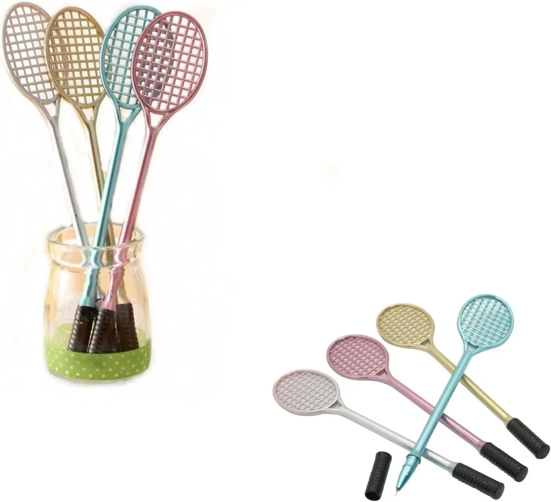 36Pcs Wholesale Cute tennis racket shaped writing or decoration gel gel pen suitable for home office, school students stationery