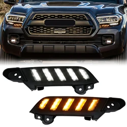 Car Daytime Running Light For Toyota Tacoma 2012 2013 2014 2015 2016 2017 2018 2019 2020 2021 2022 2023 White Yellow Turn Signal