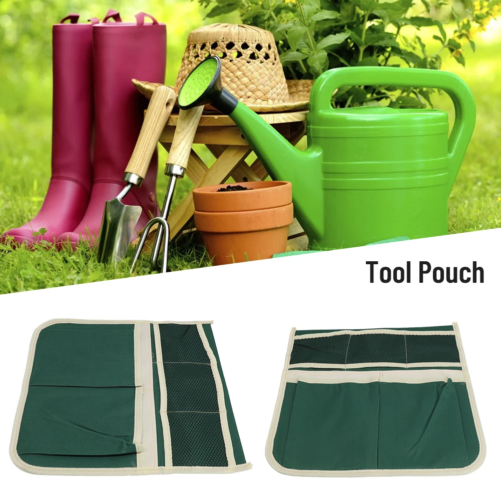 1Pcs Green Oxford Cloth Portable Garden Foldable Kneeler Stool Tool Bag Outdoor Work Portable Storage Pouch Courtyard Furniture