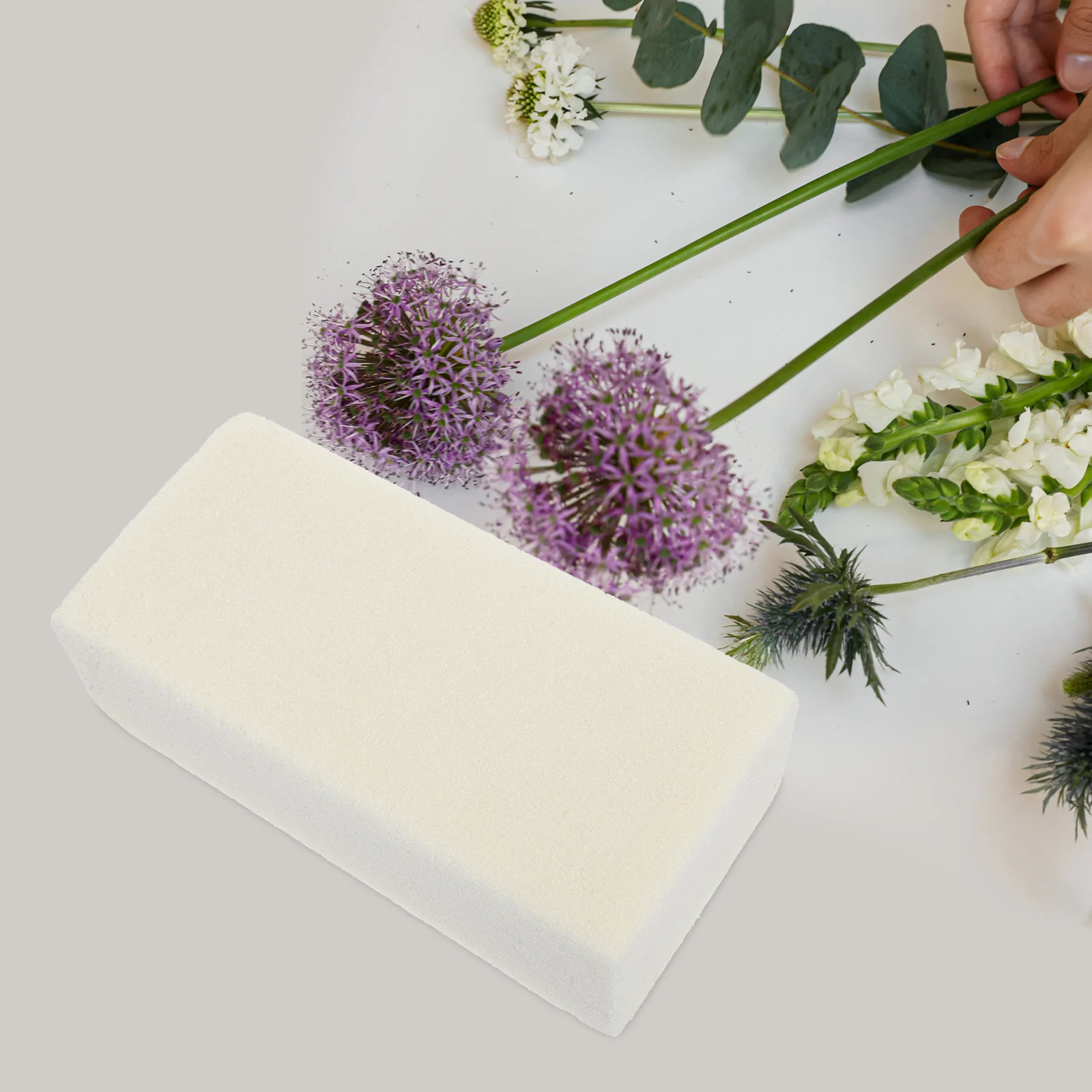 

5 Pcs Dried Flower Mud Floral Bases Florist Supplies Arrangement Block Bouquet White