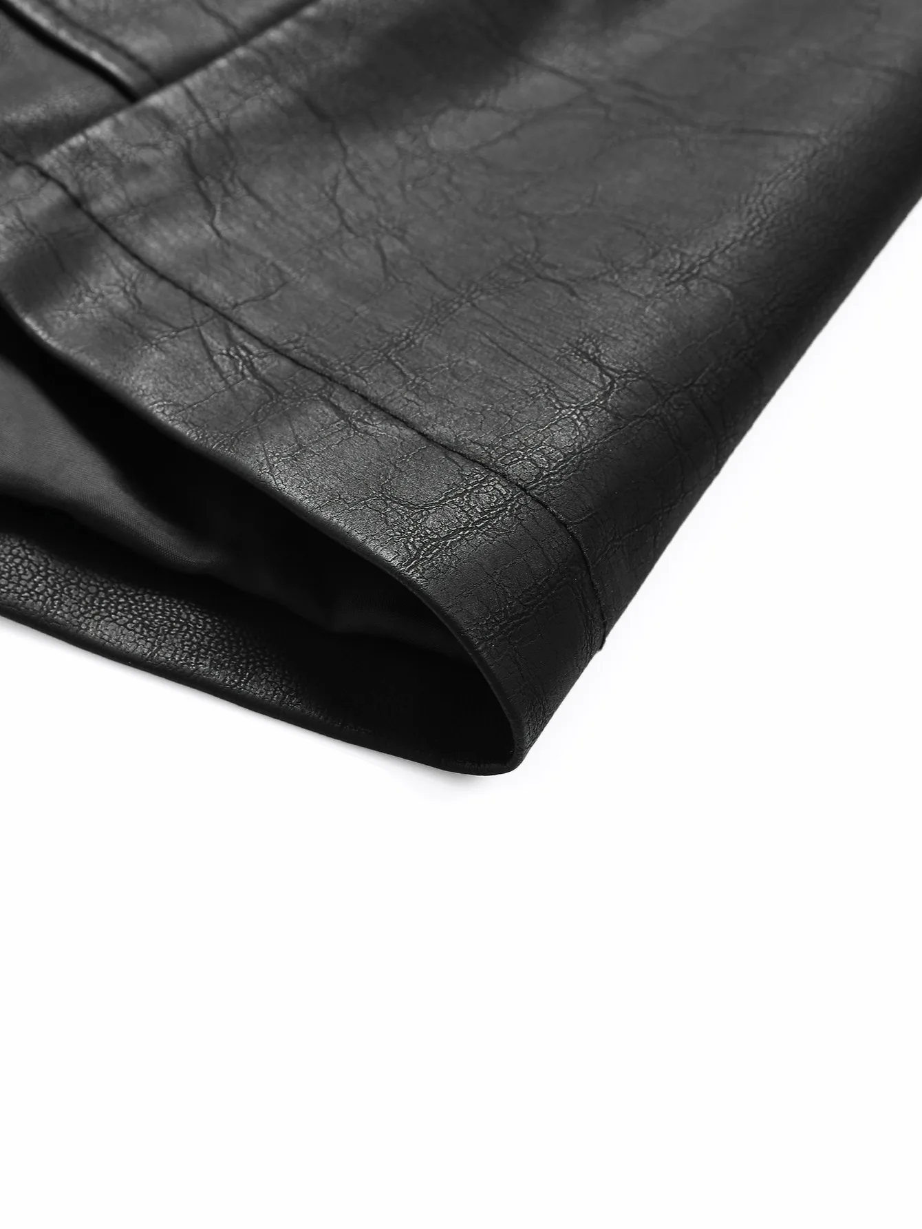 Herren-Lederjacke mit Stehkragen, langlebig und stilvoll, Stehkragen bietet ordentlich aussehen, geeignet für leichte Geschäfts am Arbeitsplatz, tägliches Einkaufen, Wochenendausflüge, Pendeln, Freizeitversprechen, kurze Reisen