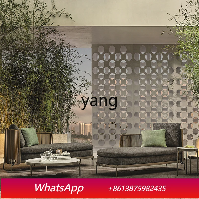 

LTT outdoor sofa rattan designer waterproof sunscreen balcony sofa chair combination