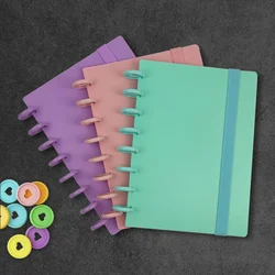 DIY Mushroom Hole A5 Diary Notebook Accessories Colour Binder Cover Binding Discs Ring Elastic Strap Office and School Supplies