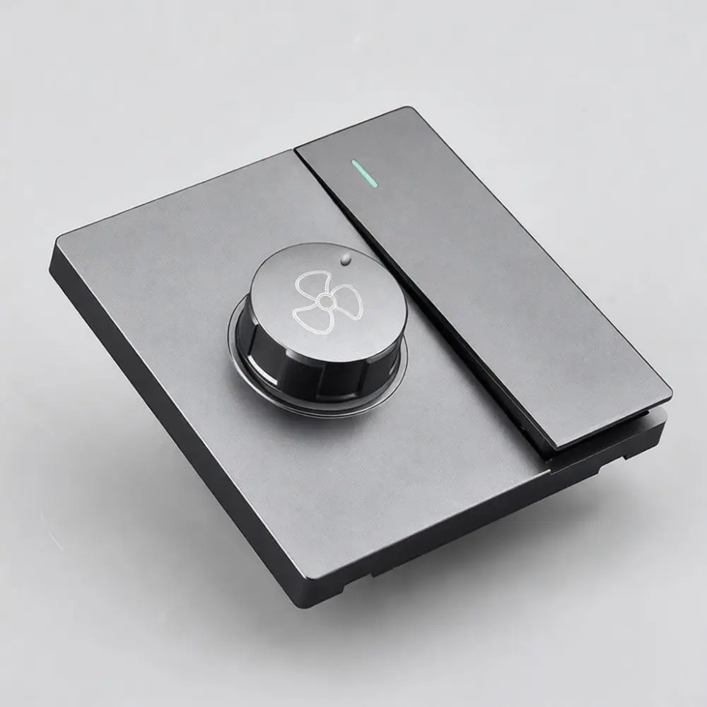 Adjustable Speed Controller For Ceiling Wall Fans Stepless Rotary Knob Switch Electrical Ventilator Power Control Panel Device