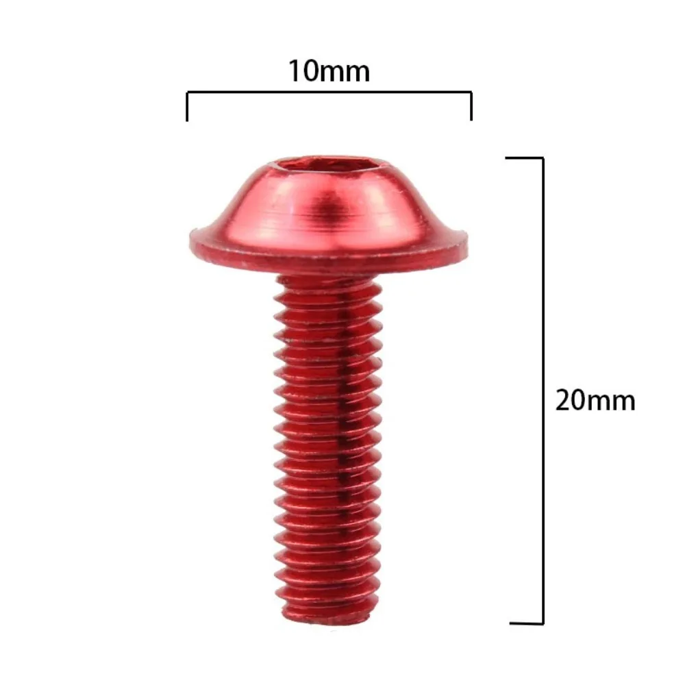 육각 알루미늄 오토바이 볼트 나사, 오토바이 스쿠터용 번호판 페어링 볼트, M6x20mm, 6 개