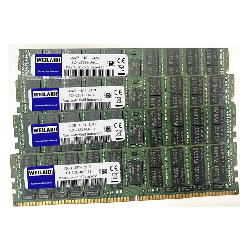 Серверная память DDR4 Ram 16 ГБ 8 ГБ 32 ГБ 64 ГБ PC4 2400 МГц 2133 МГц 2666 МГц 3200 МГц 2133P 2400T 2666V REG ECC Поддержка материнской платы X99