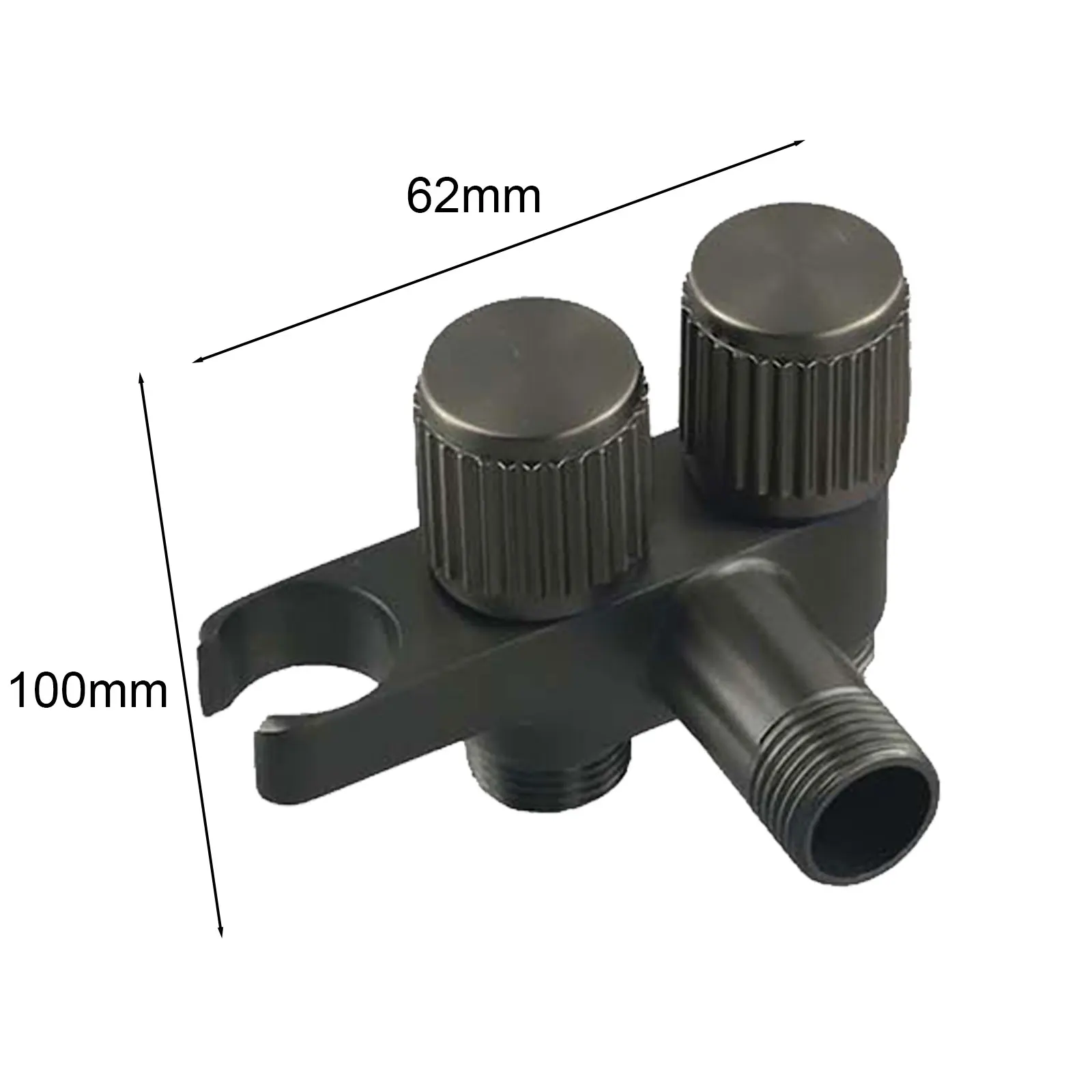 Dual Socket Valve Double Control Angle Valve Shower Head Bathroom Basin Metal Handle Standard 4-point Interface