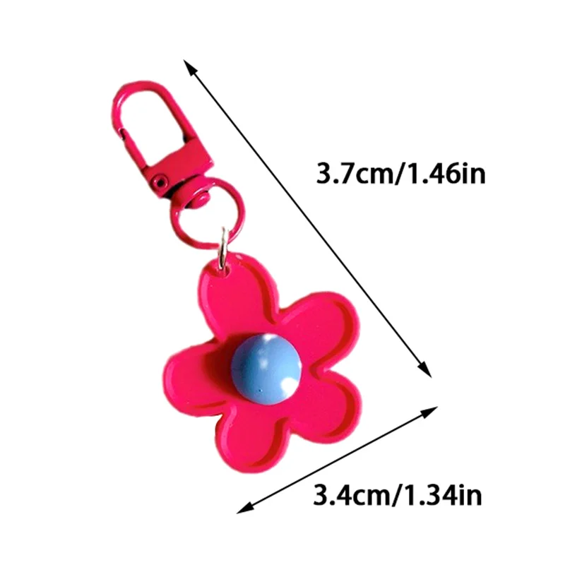 Koreanische Candy Farbe Blume Schlüsselbund Süße Nette Floral Schlüsselring Auto Schlüssel Halter Tasche Anhänger Rucksack Dekoration Beste Freundin Geschenke