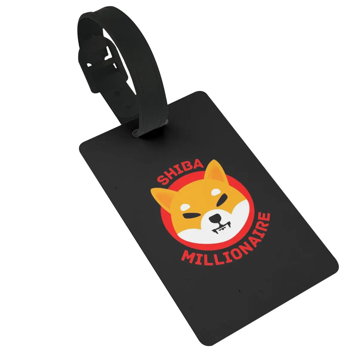 Shiba Inu Millionär Krypto währung Gepäck anhänger Koffer Zubehör Reisegepäck Boarding Tag tragbare Etiketten halter ID