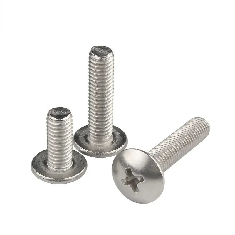 

M5 20pc 5mm Large Flat Head Cross Bolt M5 Screw Mushroom Umbrella Head Phillips Bolt L=8-50mm 16mm 20mm 30mm Machine Screw