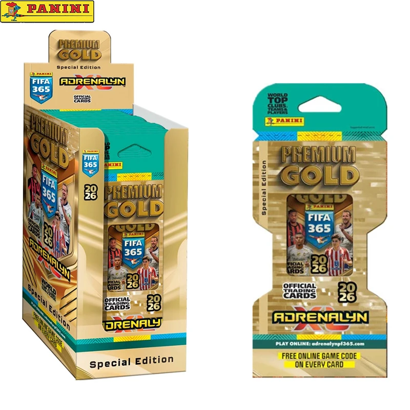 2026 بطاقة تجارية Panini Fifa 365 Adrenalyn XL Premium Gold Eco Blister Soccer Trading