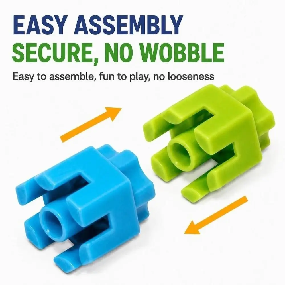 Colorful Hexagon Building Blocks Interlocking Structure Smooth Rounded Edges Interlocking Building Blocks Reusable
