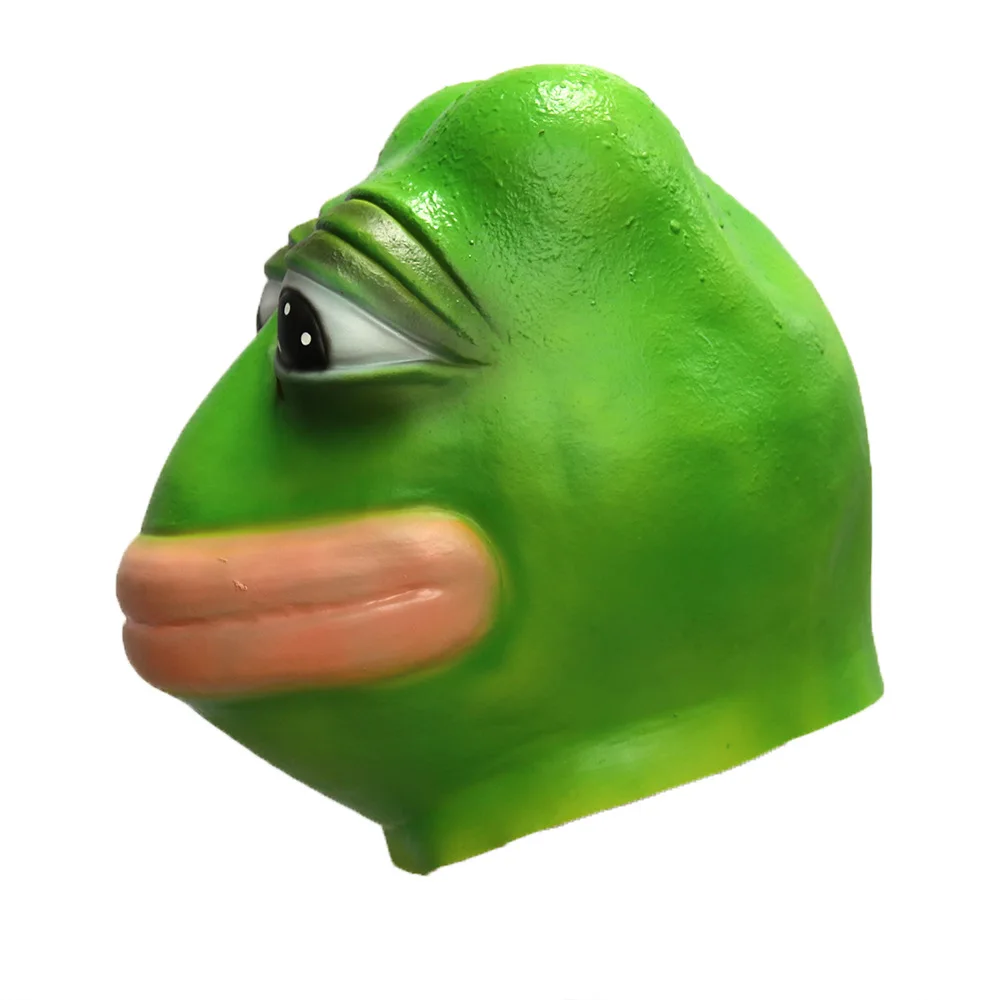 Nowe owdowiała żaba śmieszna maska lateksowych zwierzęcych nakryć głowy żaba nagrywanie wideo Halloween rekwizyty na występy