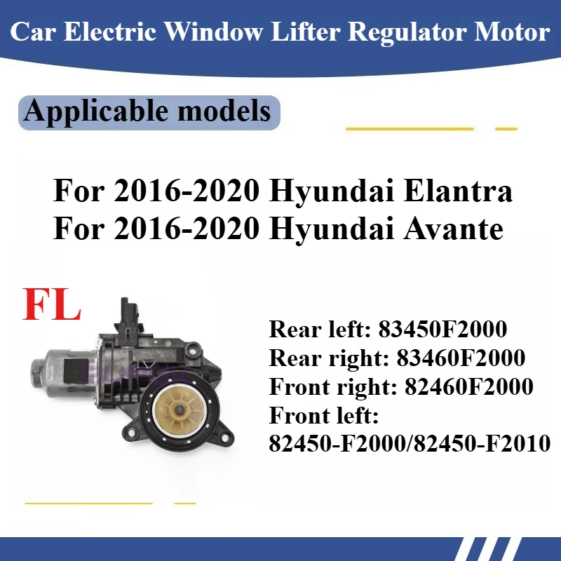 

For 2016-2020 Hyundai Elantra/Avante Car Electric Window Lifter Regulator Motor High quality replacement parts 82450-F2000
