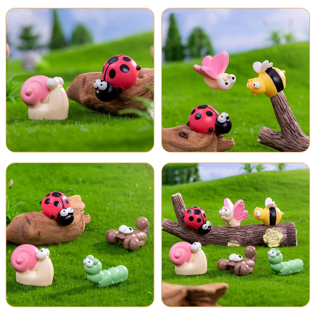 

1Set Moss Micro Landscape Resin Animal Figure Adorable Miniature Animal Ornament for Garden Desktop Courtyard Accessories
