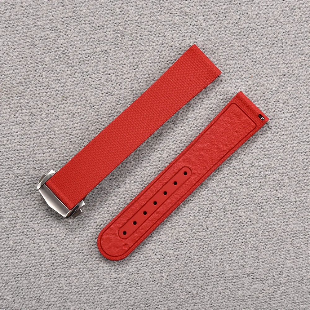 

Hot Pop Original Design For FKM Rubber Black Blue Omega Watch Strap 20mm Bands Quick Release Fluoroelastomer Multi-Color Options