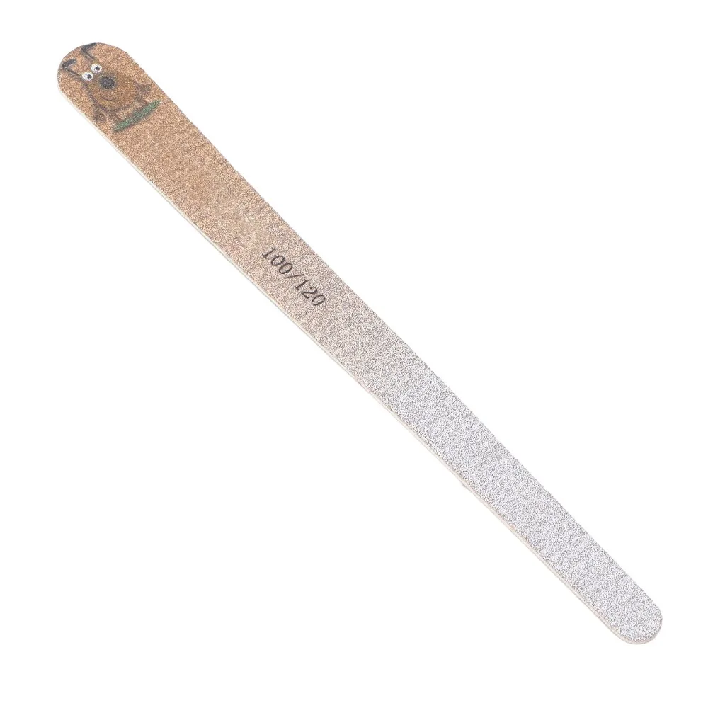 20pcs Reusable Double Sided Washable Nail File Yellow Color Bending Without Breaking Manicure Sanding Strip Nail Buffering Files