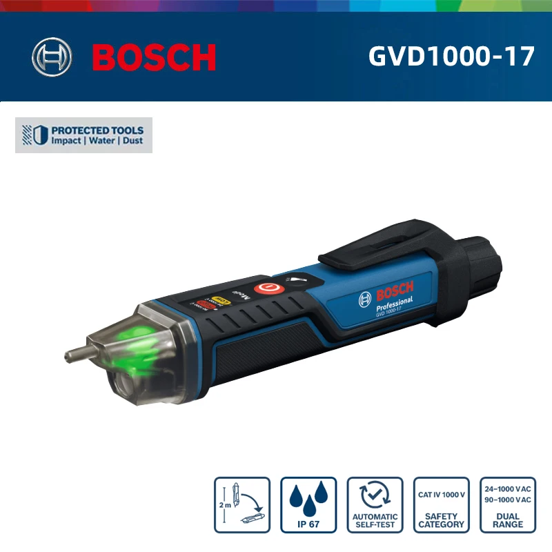 ‌-bosch-gvd-1000-17-非接触電圧テスター-ビジュアル電圧検出器-非接触電気技師用ツール（電圧テスターペン）