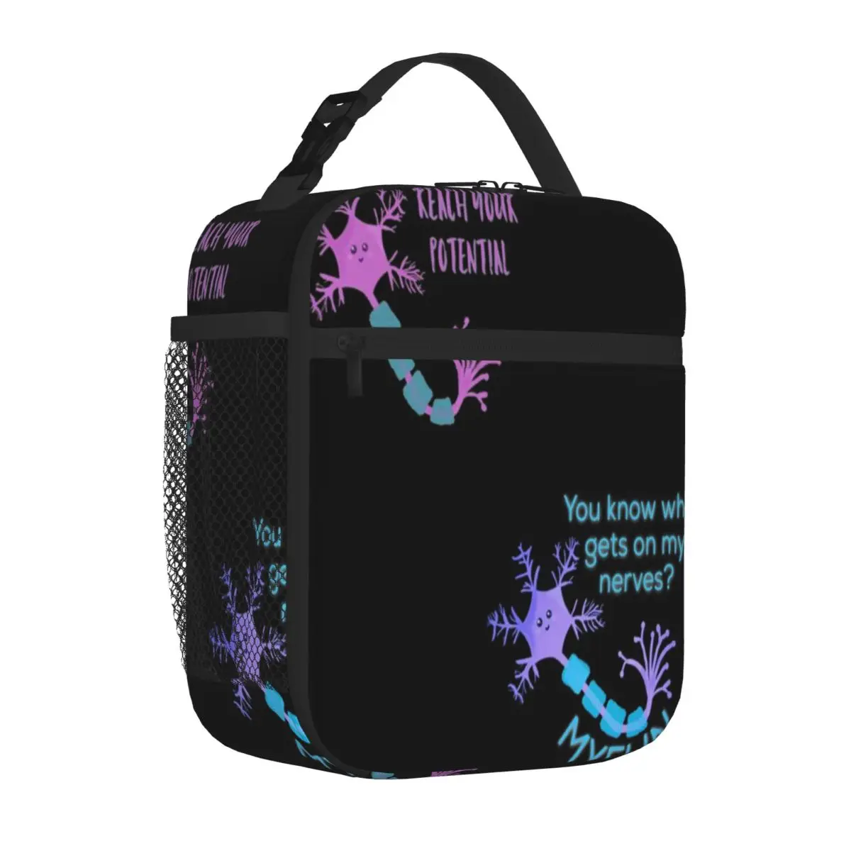 Bestselling Cute Neurons Abstract Shoulder Lunch Bag Office To-Go Picnic Lunch Bag