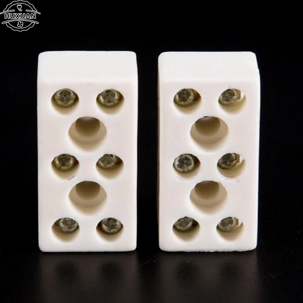2pcs/lot 425 Degrees 10A-3P Bit Ceramic Post Terminal Blocks Celsius10A 250V Electrical Equipment Connectors Terminals