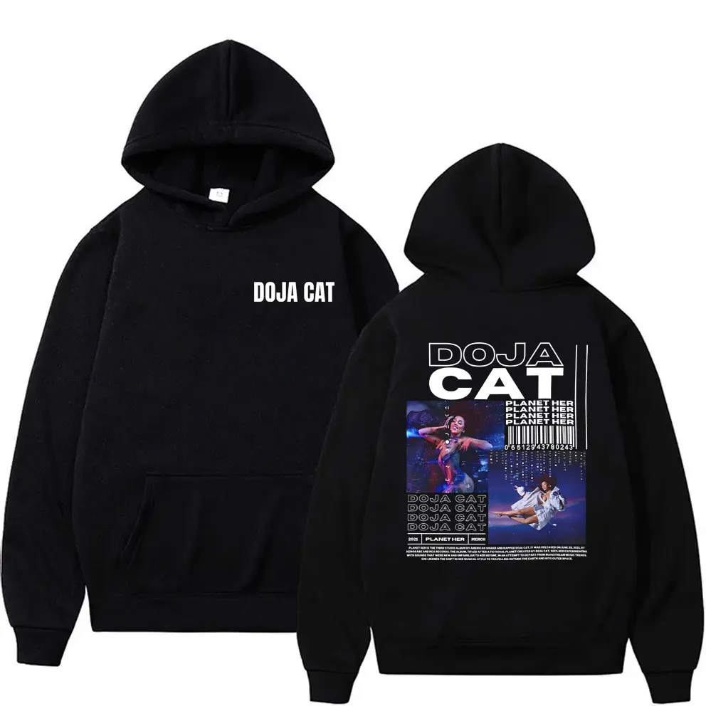 

Rapper Doja Cat Planet Her Graphic Print Hoodie Male Fleece Cotton Hooded Tracksuit Men Women Hip Hop Vintage Streetwear Hoodies