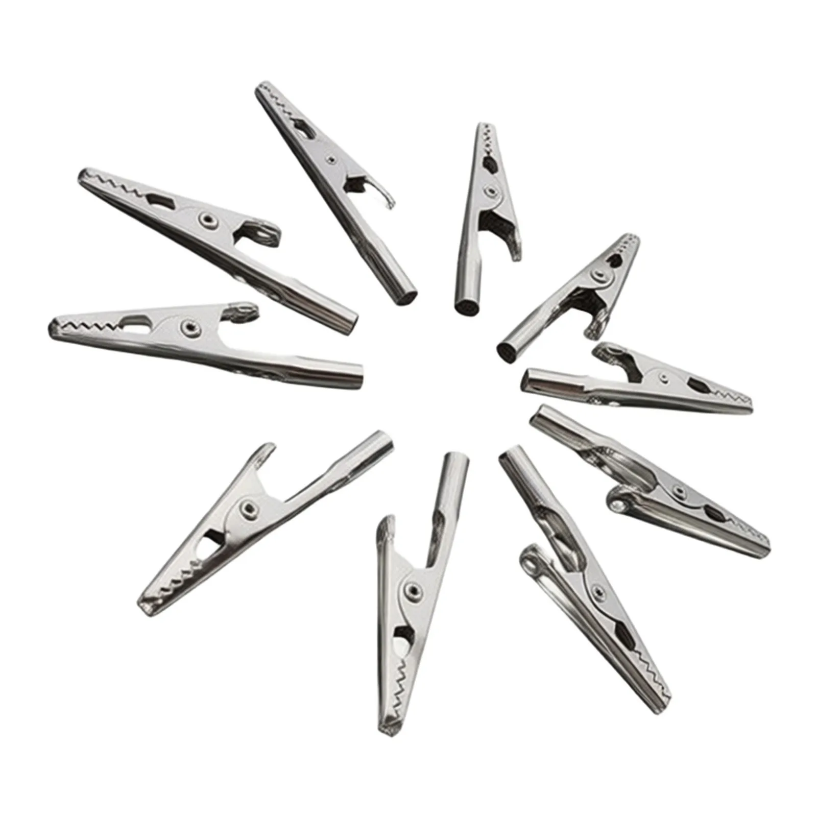 10pcs 51mm Screw Probe Test for alligator Clips Crocodile Clamps Stainless Steel For Applications Or Battery/power Terminals