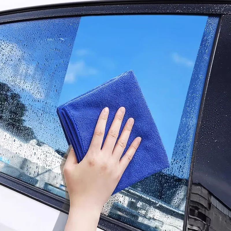 1/100pcs Microfiber Towels Car Wash Drying Cloth Towel Household Cleaning Cloths Auto Detailing Polishing Cloth Home Clean Tools