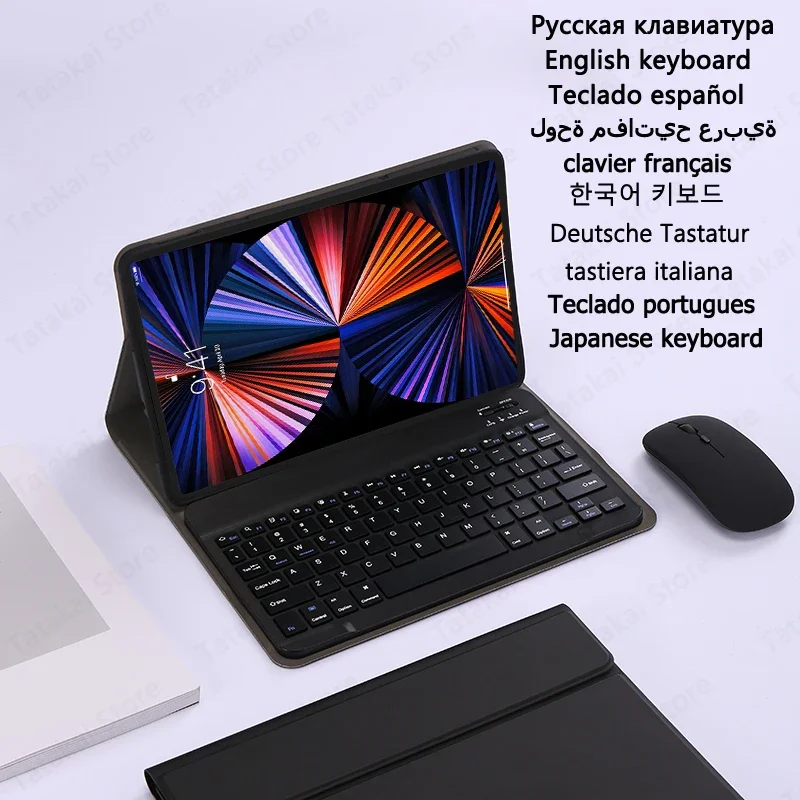 Tablet Keyboard for Xiaomi Pad 6S Pro Case 12.4 inch 2024 Stand Cover for Xiaomi Pad 6S Pro Keyboard Russian Spanish Japanese